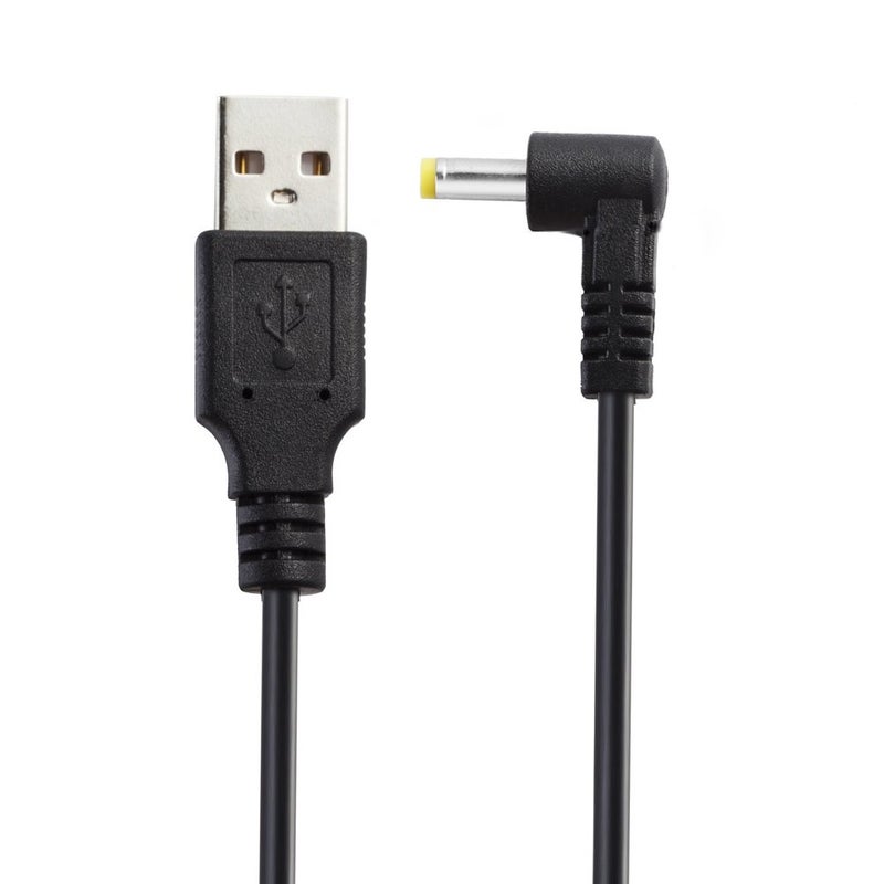 TENINYU USB 2.0 A Male to Right Angled 90 Degree DC 4.0x1.7 mm 5 Volt 24AWG DC Barrel Jack Power Cable 3FT, Black (Max 2.5 Ampere Power Cable, Center PIN Positive),2Pack - Image 5